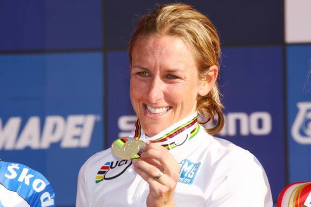 Radweltmeltmeisterschaft 2009 Einzelzeitfahren Frauen Mendrisio , Weltmeisterin Kristin Armstrong USA 