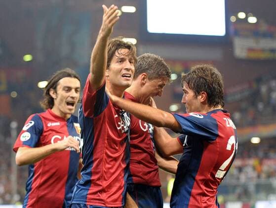 Torjubel Torjubel FC Genoa 1893, CFC, u.a. Hernan Crespo, (2.v.re.) - giorgioxperottino o0 Jubel, Freude