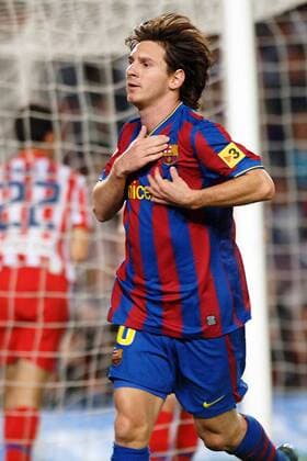 Lionel Messi (FC Barcelona, Barca)  o0 Jubel Freude