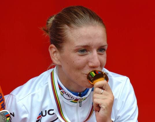 Weltmeisterin Tatiana Guderzo (Italien) -  o0 Freude Jubel, Sieg, Sieger, Weltmeister Porträt