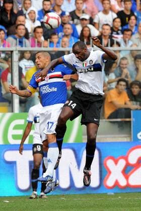 Angelo Palombo (Sampdoria Genua, li.) - Patrick Vieira (Inter Mailand)  o0 FC Internazionale
