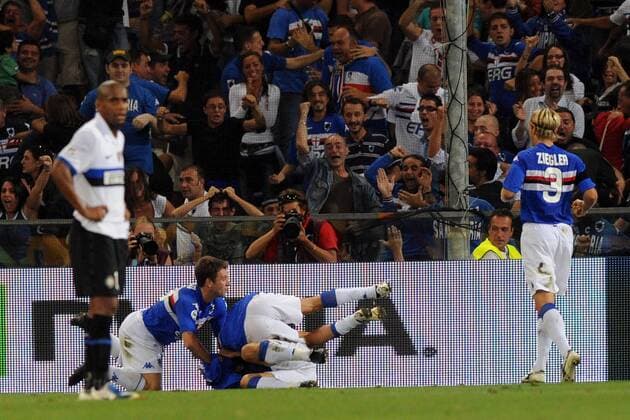 Jubel Sampdoria Genua  o0 FC Internazionale Mailand, Inter