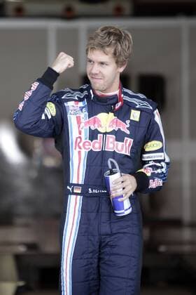Sebastian Vettel (Deutschland RedBull, Red Bull, RB) xHOCHxZWEIx xMichaelxKunkelxo0 Jubel, Freude o00 2009