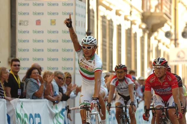 Memorial Cimurri 2009 - Filippo Pozzato (Italien Katusha, li.) gewinnt, -  o0 Sieg, Sieger, Jubel, Freude