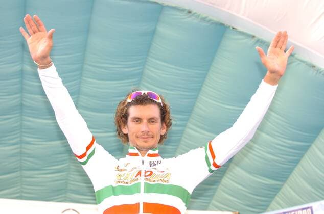 Memorial Cimurri 2009 - Filippo Pozzato (Italien Katusha) gewinnt, -  o0 Sieg, Sieger, Siegerehrung, Freude Jubel Porträt
