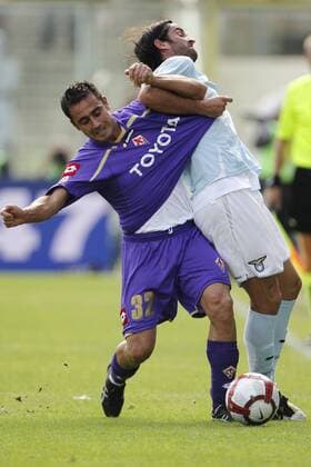 ACF Fiorentina - Lazio Rom - Marco Marchionni (AC Florenz, li.) gegen Simone Del Nero (Lazio) - 