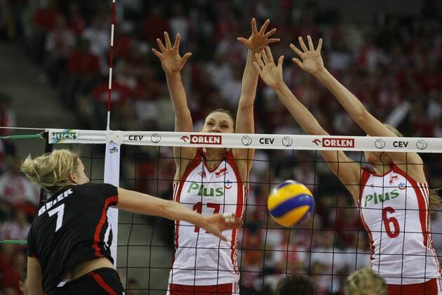 HEIKE BEIER (GER, L) JOANNA KACZOR (C) AGNIESZKA BEDNAREK - KASZA (POL, P) -  20091004CSKP4001