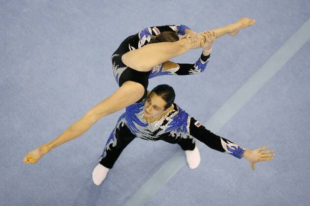 Mix Pair - RUS: Tatiana Okulova, Revaz Gurgenidze - Finale o0 Vogelperspektive, oben, Draufsicht