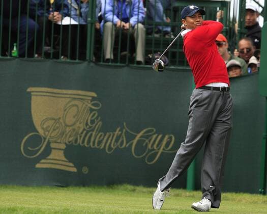 Tiger Woods (USA) of the U.S. Presidents Cup team in action during the 8th Presidents Cup - ZUMAcj3 o0 Eldrick o00 The President s