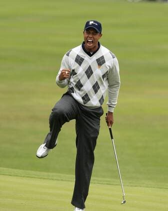 Tiger Woods (USA) - Jubel - ZUMAcj3 o0 Einzelbild Eldrick Begeisterung Freude