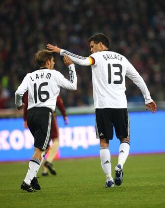 Philipp LAHM (Deutschland, li.) Michael BALLACK (Deutschland, re.) o0 Jubel Freude