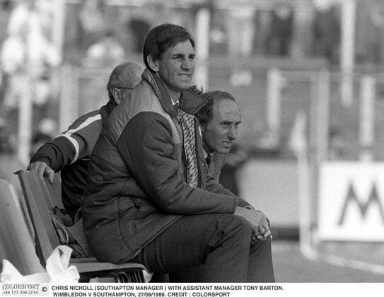 CHRIS NICHOLL (SOUTHAMPTON Coach, L) WITH ASSISTANT Coach TONY BARTON.  o0 Vsw