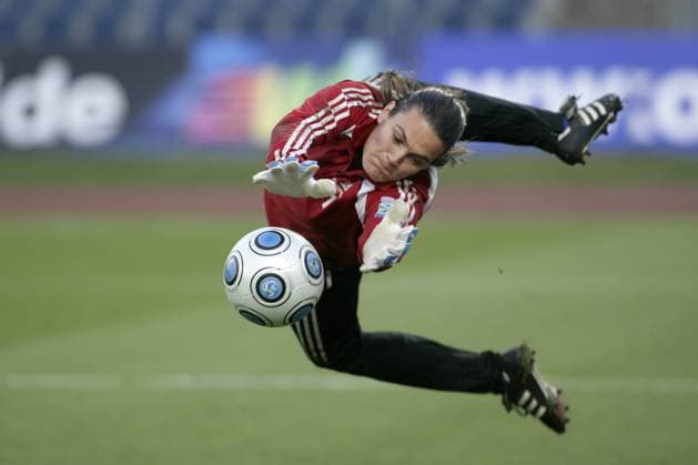 Torfrau Nadine Angerer (1. FFC Frankfurt). o00 Aufmacher