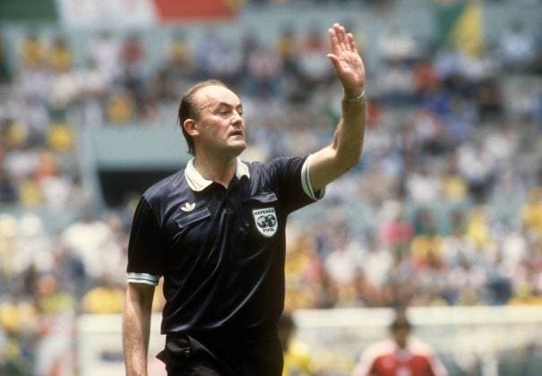 FIFA Schiedsrichter Volker Roth (BR Deutschland) Fußball WM Herren WM 1986, Länderspiel, Nationalteam, Nationaltrikot, Einzelbild Guadalajara