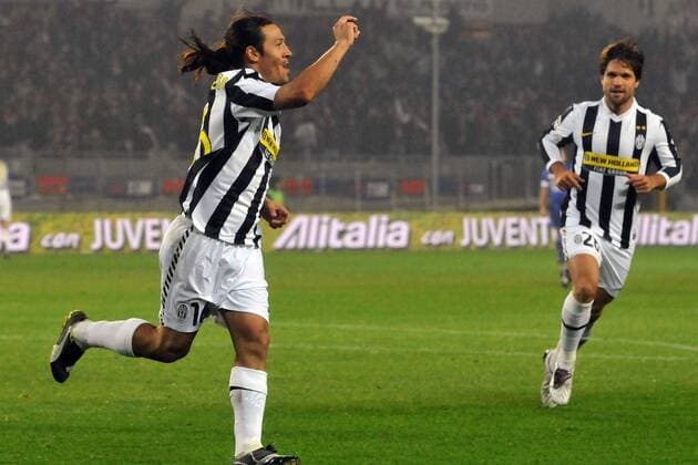 Mauro Camoranesi (li.) und Diego (beide Juventus Turin) - Torjubel  o0 Juve, Freude