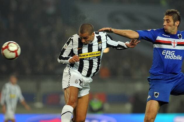 David Trezeguet (Juventus Turin, li.) erzielt das 5:1 gegen Sampdoria Genua  o0 Juve, Tor, Treffer, Gegentor,