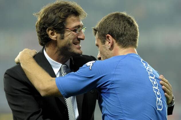 Trainer Ciro Ferrara (Juventus Turin, li.) und Antonio Cassano (Sampdoria Genua) giorgioxperottino o0 Juve