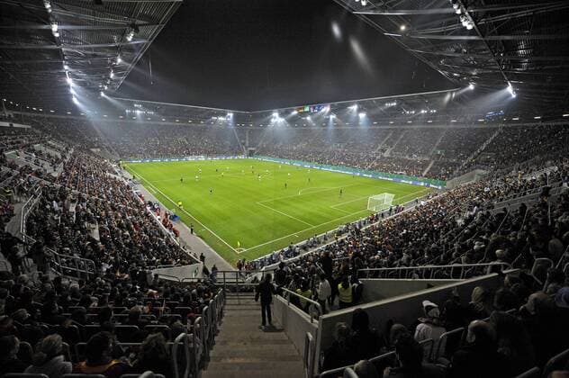Impuls Arena Augsburg während eines Länderspiels der deutschen Damen o0 Sportstätte Stadion Totale