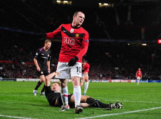 Wayne Rooney of Manchester United - Manchester United vs CSKA Moscow - EDITORIAL USE ONLY. No use with unauthorised audio, video, data, fixture lists, club league logos or live services. Online in-match use limited to 120 images, no video emulation. No use in betting, games or single club league player publications.