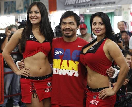 MANNY PACQUIAO (Philippinen) poses for the media - - ZUMAy20 o0 girl Profiboxen