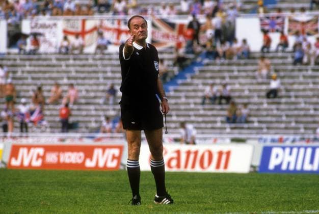FIFA Schiedsrichter Volker Roth (BR Deutschland) Fußball WM Herren WM 1986, Länderspiel, Nationalteam Einzelbild Monterrey
