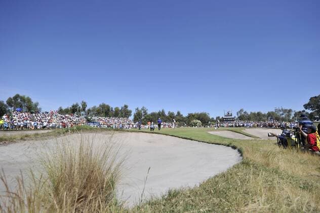 Nov 13, 2009 - Melbourne, Australia - The gathering to view the playing round during the Australian Masters at Kingston Heath Golf Club. - ZUMAmm5