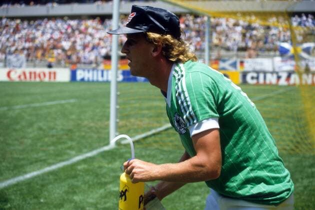Andreas Brehme (BR Deutschland) Fußball WM Herren WM Finale 1986, Länderspiel, Nationalteam Einzelbild Mexiko City