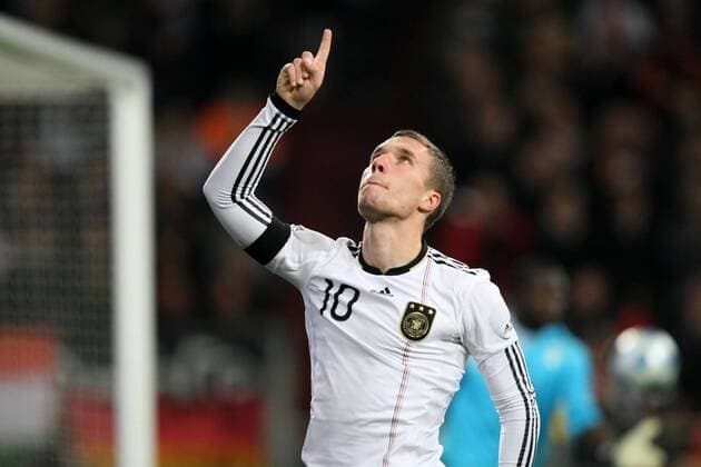 Lukas Podolski ( Deutschland ) o0 Jubel Freude