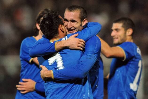 ITA Jubel Giorgio Chiellini (r.)  o0 Jubel Freude