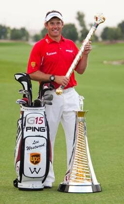 Golf - Lee Westwood (England) gewinnt die Dubai World Championship und den ersten Platz im Race to Dubai (Geldrangliste der European Tour) o00 Zepter