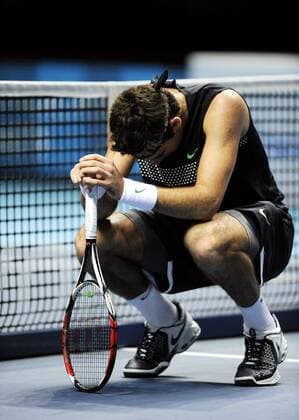Juan Martin Del Potro (Argentinien) enttäuscht Tennis ATP Tour World Finals London