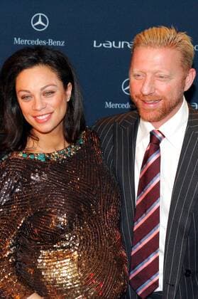 Laureus Medien Preis, Kitzbühel KITZBUEHEL,AUSTRIA,23.NOV.09 - DIVERS, TENNIS - Laureus Medien Preis. Bild zeigt Boris Becker (GER) mit seiner Gattin Lilly.  o0 Sharley Sharlely Kerssenberg Familie Frau Boris