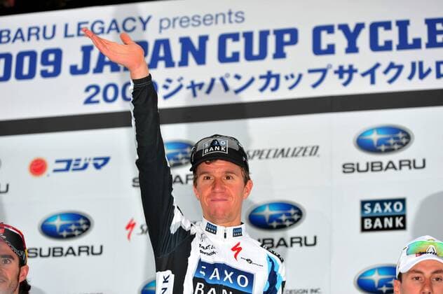 Sorensen Chris Anker (Dänemark), OCTOBER 25,2009 - Cycling : Sorensen Chris Anker of Denmark and Team Saxo Bank during 2009 Japan Cup Cycle Road Race at Forest Park Circuit, Utsunomiya City (14.1km lap),Tochigi,Japan.  (2009102523021757) o0 Freude o00 Rad