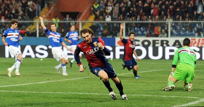 Marco Rossi (Genoa CFC) - Torjubel  o0 FC Genua 1893, Sampdoria, Jubel, Freude,
