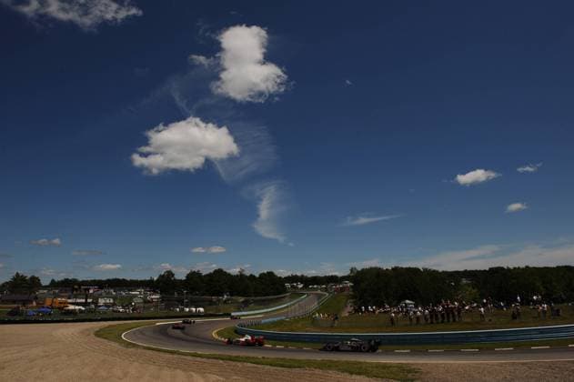 Sport, Motorsport, IndyCar Series 2009, Camping World Watkins Glen Grand Prix: Helio Castroneves (Team Penske mitte) Sport, Motorsport, IndyCar Series 2009, Camping World Watkins Glen Grand Prix o0 Sportstätte Totale International Speedway