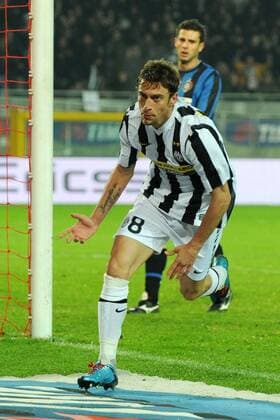 Juventus Turin (weiß) - Inter Mailand (blau): Torjubel Claudio Marchisio  o0 Jubel Freude