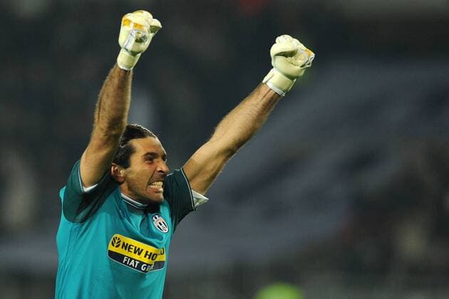 Juventus Turin: Torwart Gianluigi Buffon  o0 Jubel Freude