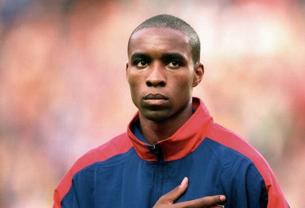 Eddie Pope (USA) - Nationalhymne Fußball WM Herren WM 1998, Länderspiel, Nationalteam, Porträt Paris