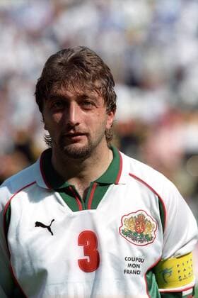 Trifon Ivanov (Bulgarien) - Nationalhymne Fußball WM Herren WM 1998, Länderspiel, Nationalteam, Nationaltrikot Porträt Paris