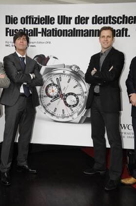 Präsentation - Offizielle IWC Uhr - Nationalteam Deutschland - Bundestrainer Joachim Löw (li.) und Teammanager Oliver Bierhoff o0 Wirtschaft Funktionär Trainer, Nationaltrainer