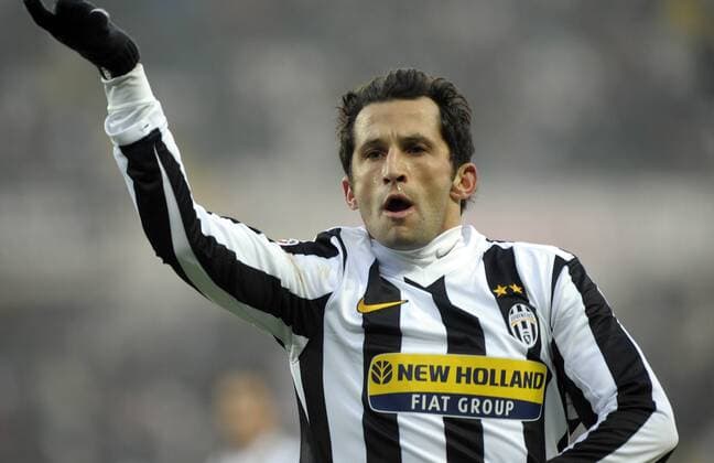 Hasan Salihamidzic (Juventus Turin) jubelt. Torino 20 12 2009 Juventus Turin (weiß) - Catania Calcio 1:2 (rot) - giorgioxperottino