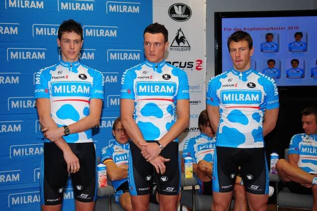 Team Milram - vlnr: Niki Terpstra (NED) - Roy Sentjens (BEL) - Markus Eichler (GER)