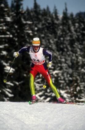 OLYMPIC LEGENDS: Larissa Lasutina Larissa Lasutina (GUS) Nordischer Skilauf OS Winter Damen Olympische Spiele 1992, Winterspiele, Ski Nordisch, Skisport, Langlauf Einzelbild Aufnahmedatum geschätzt Les Saisies