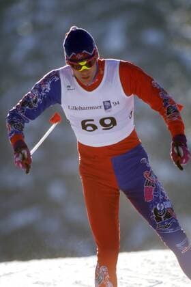OLYMPIC LEGENDS: Thomas Alsgaard Thomas Alsgaard (NOR) Nordischer Skilauf OS Winter Herren Olympische Winterspiele, Olympia, Spiele, Ski Nordisch, Skisport 1994, Einzelbild Lillehammer