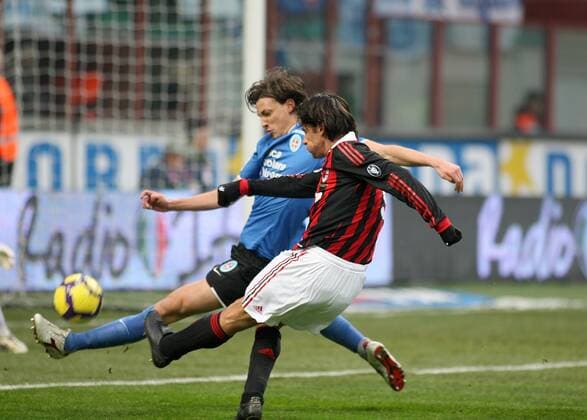 FILIPPO INZAGHI (R), AC Mailand (rot) - Novara Calcio (blau) - o0 Tor, Treffer, Gegentor