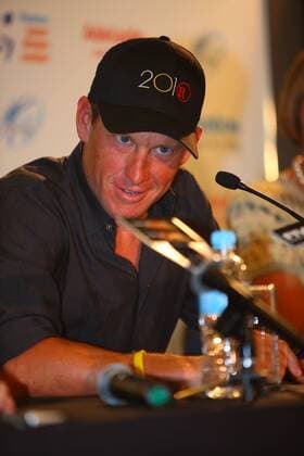 Jan 14, 2010 - Adelaide, Australia - LANCE ARMSTRONG (USA Team RadioShack) in Australia for a 2010 Santos Tour Down Under media conference. - ZUMAf96