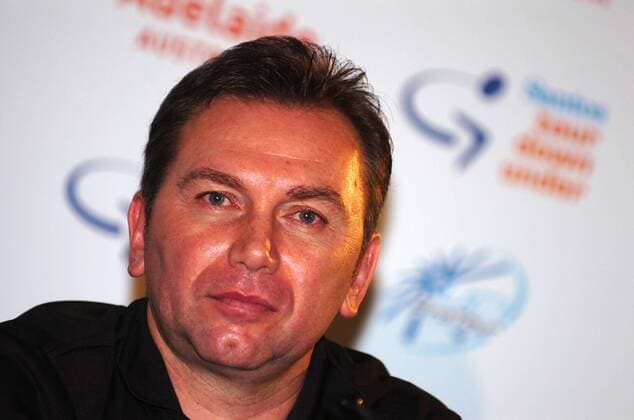 Teamchef Johan Bruyneel (Belgien Team RadioShack) - Pressekonferenz in Adelaide anlässlich der Tour Down Under - 