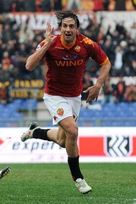 Luca TONI (AS Rom) celebrates scoring - Roma 17 1 2010 Stadio Olimpico Roma Serie A 2009 2010 - ANDREAXSTACCIOLI