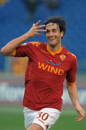 Luca TONI (AS Rom) celebrates - Roma 17 1 2010 Stadio Olimpico Roma Serie A 2009 2010 - ANDREAXSTACCIOLI