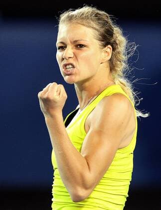 MELBOURNE, Grand Slam, den Jubel von Maria Kirilenko (RUS).  o0 Freude